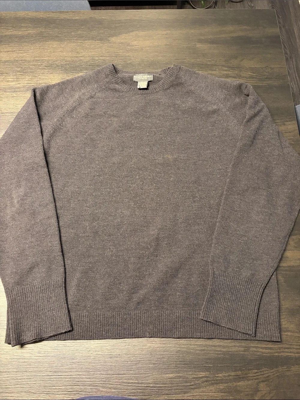 Banana Republic Gray 80% Wool Blend Crewneck Sweater Sz Men’s Large